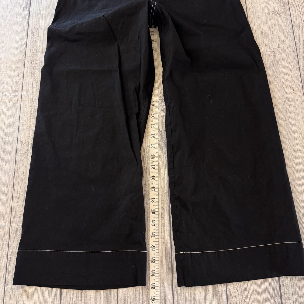 Anthropologie The Colette Contrast-Stitch Cropped Wide-Leg Pants Size 31 - Picture 4 of 10